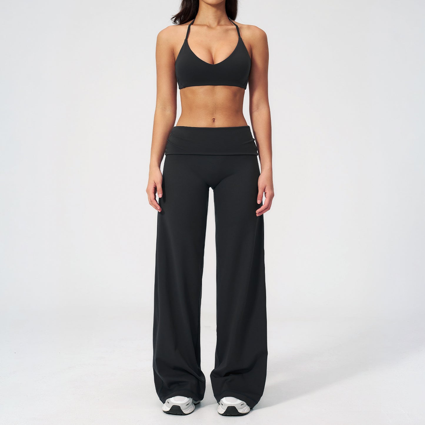 Women’s Fashionable Seamless Back Sports Bra Set