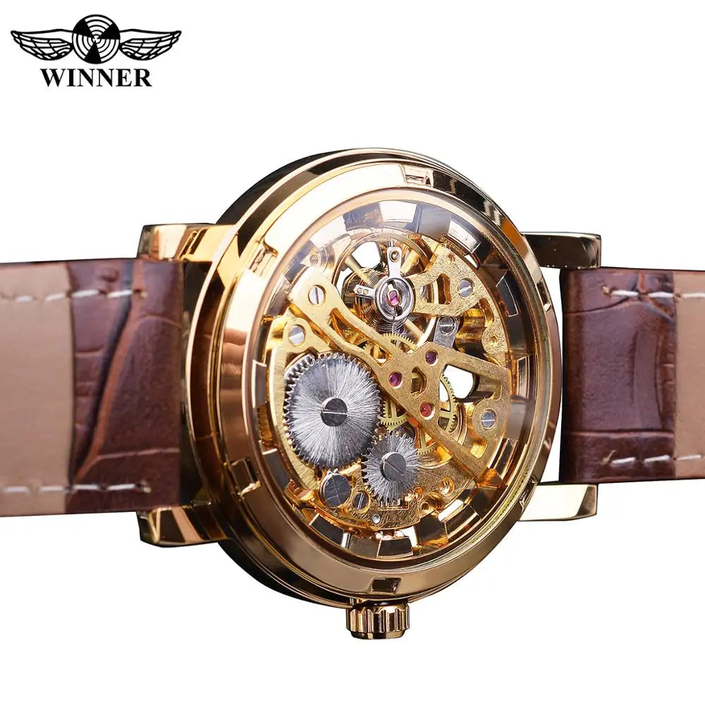 Men’s Winner Luxury Leather Strap Watch