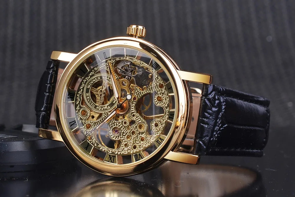 Men’s Winner Luxury Leather Strap Watch