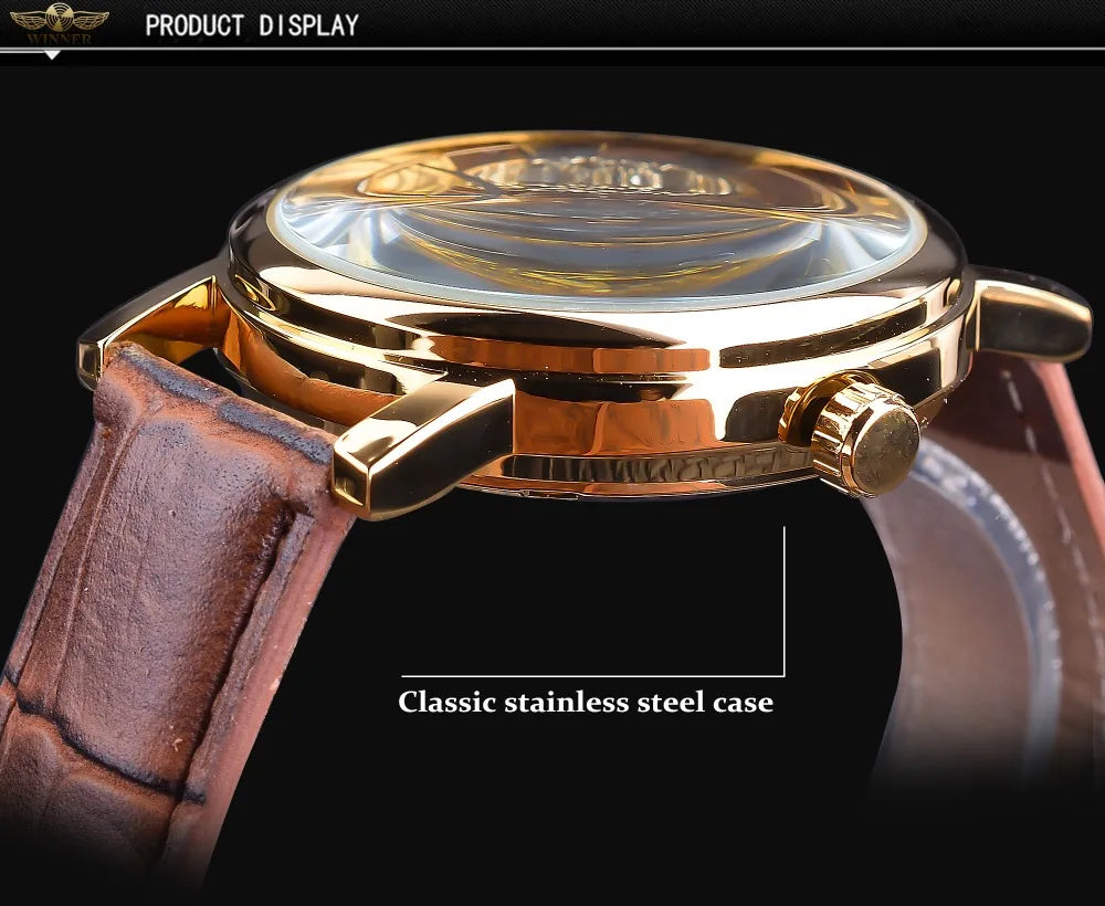 Men’s Winner Luxury Leather Strap Watch