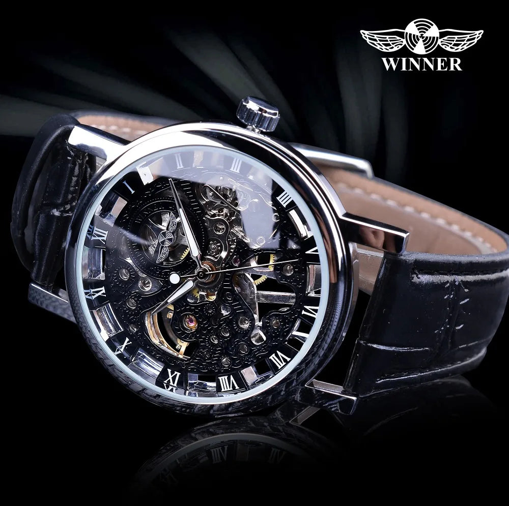 Men’s Winner Luxury Leather Strap Watch