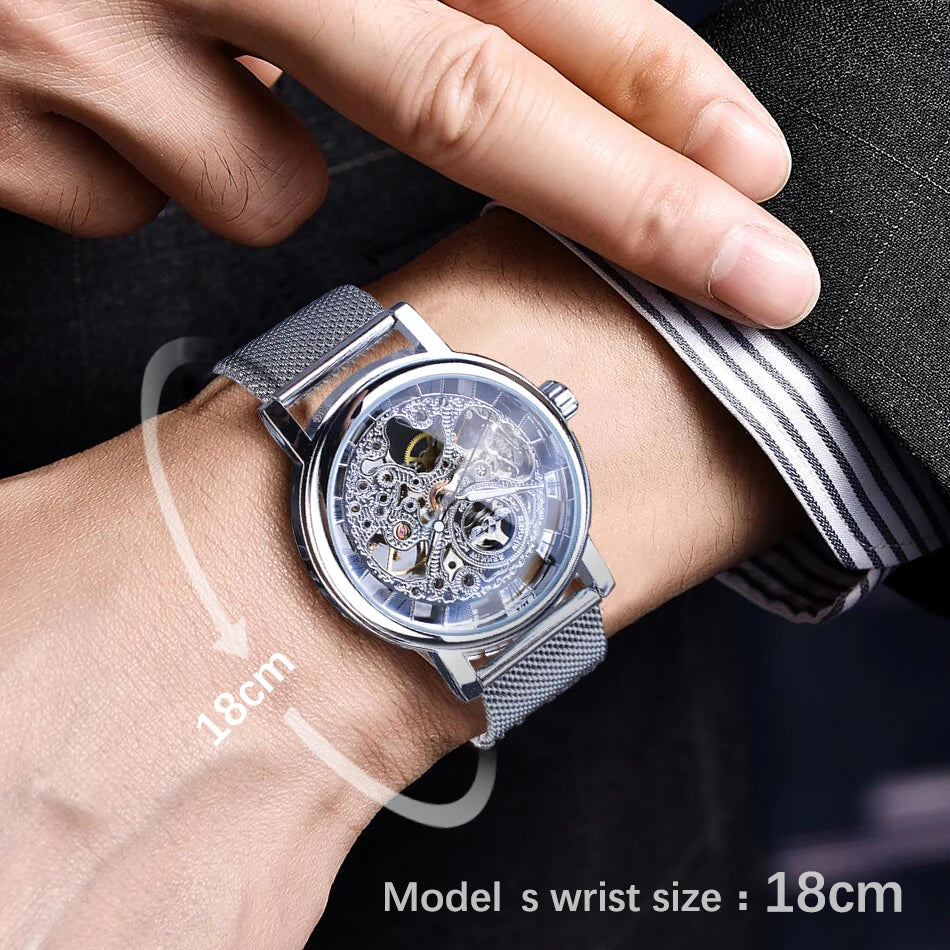 Men’s Winner Luxury Leather Strap Watch