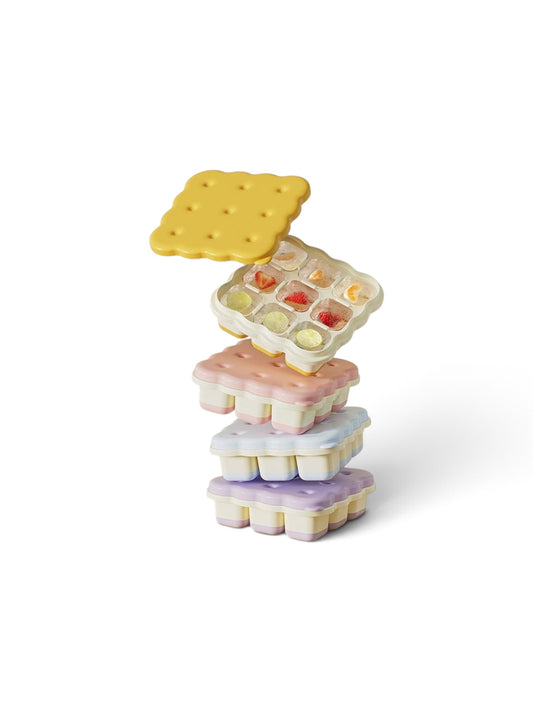 Cookie-Shaped Ice Cube Tray with Lid