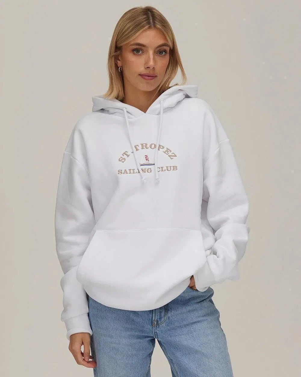 St Tropez Hoodie White