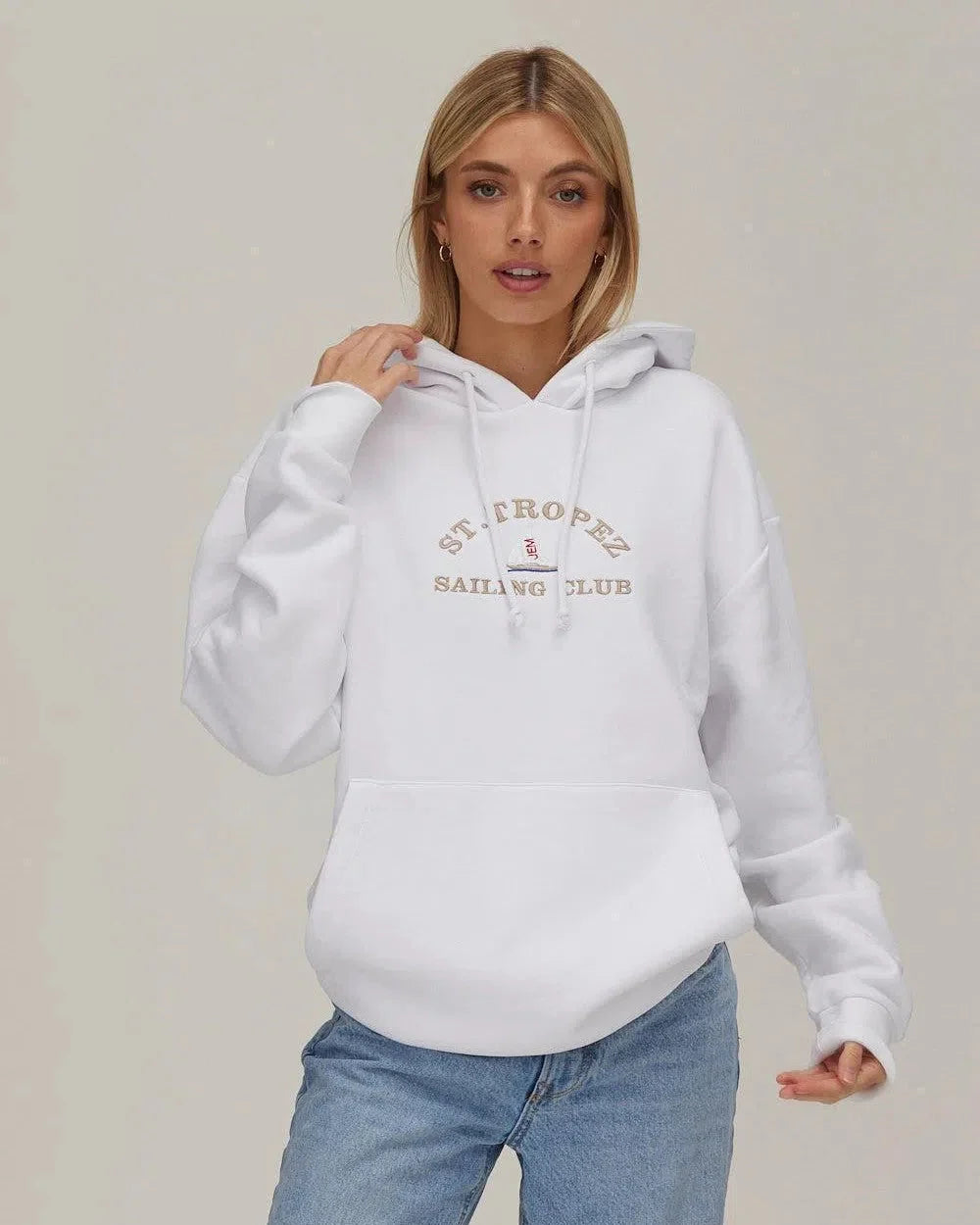St Tropez Hoodie White