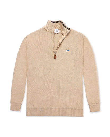 Knit 1/4 Zip Beige
