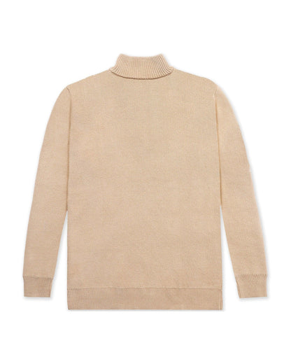 Knit 1/4 Zip Beige