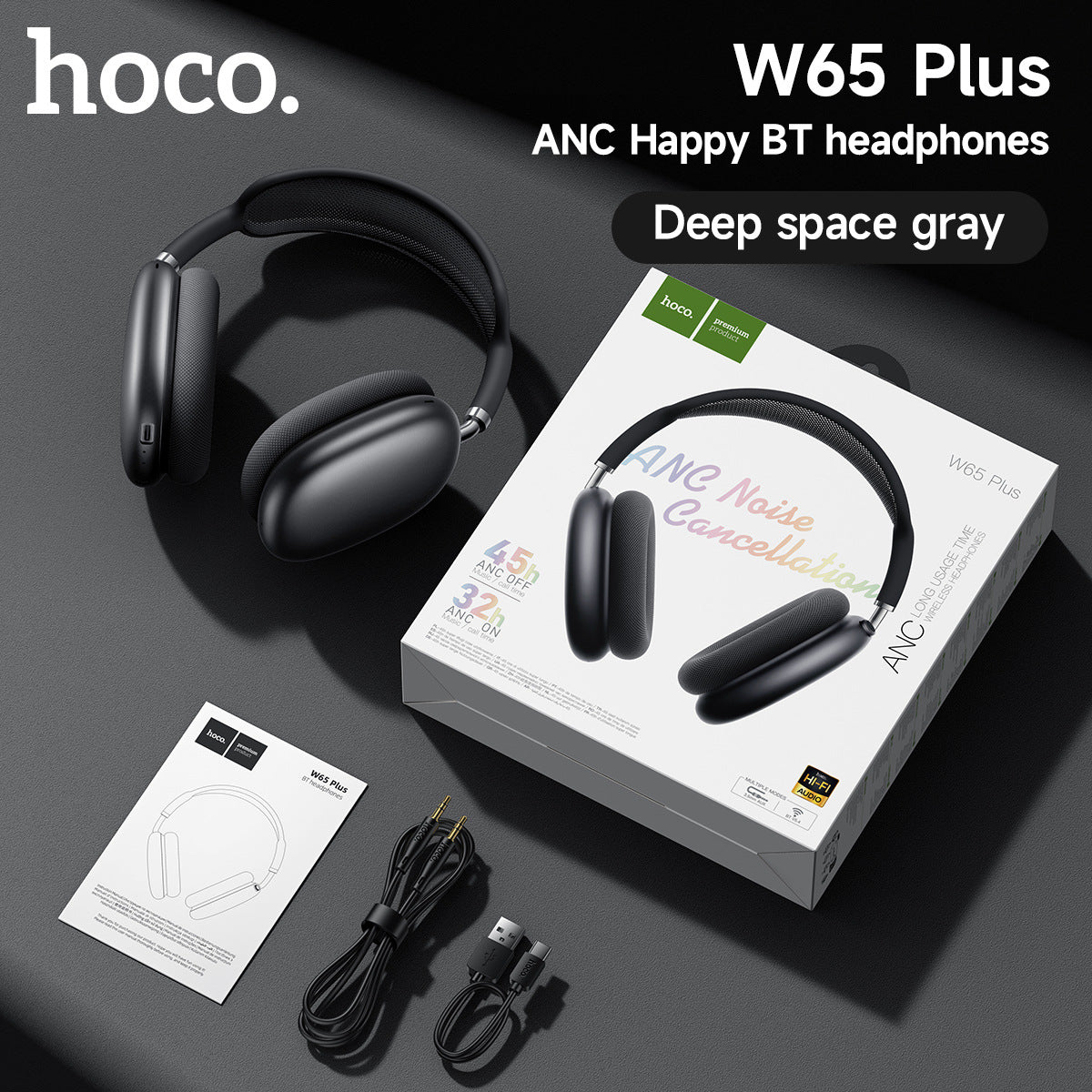 BOROFONE Wireless Bluetooth Over-Ear Headphones
