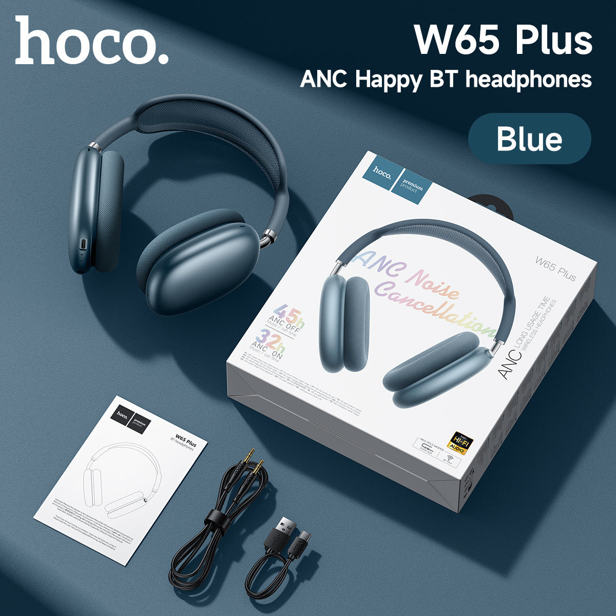 BOROFONE Wireless Bluetooth Over-Ear Headphones