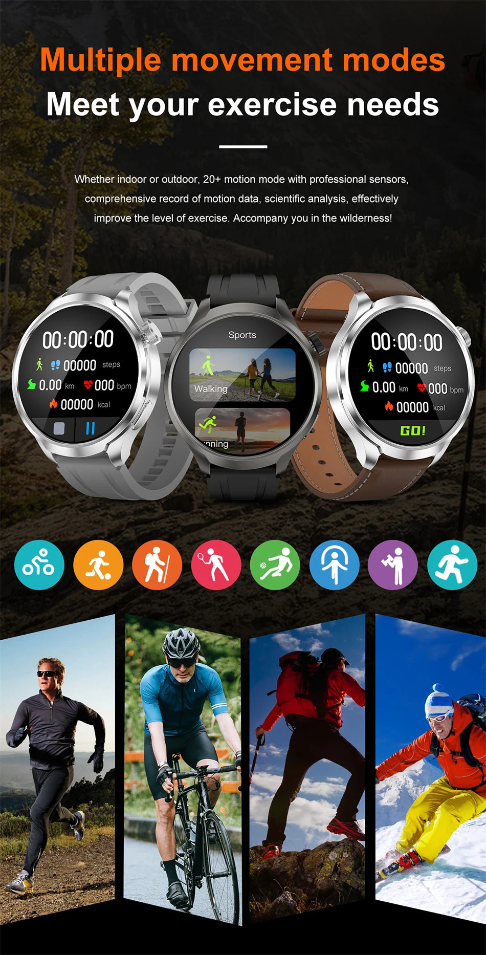 ALM TrekPro Smart Watch – 1.85” AMOLED Outdoor & Fitness Watch