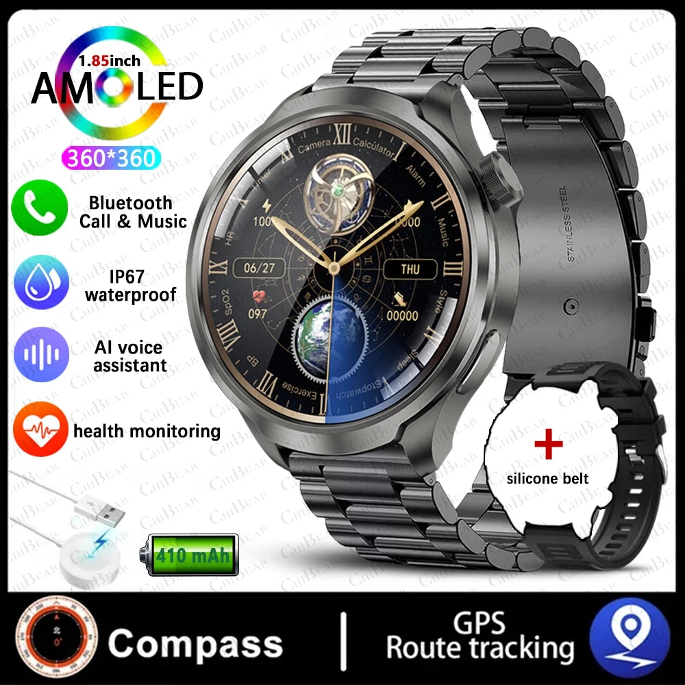 ALM TrekPro Smart Watch – 1.85” AMOLED Outdoor & Fitness Watch
