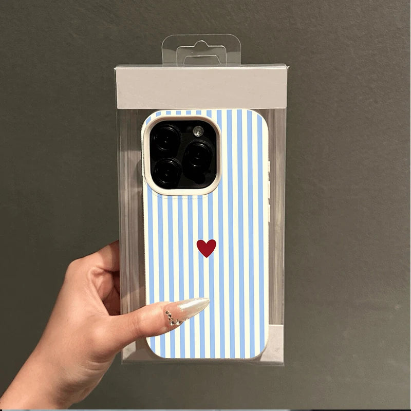 Cute Love Heart Phone Case for iPhone – Soft Protective Cover