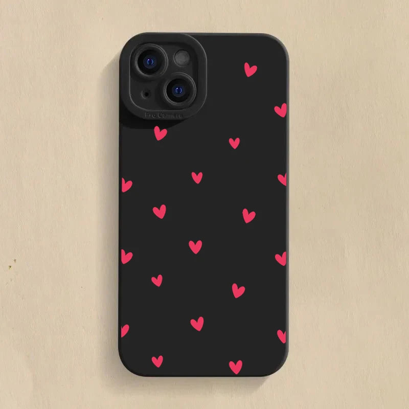 Love Heart Phone Case for iPhone – Shockproof Soft Cover