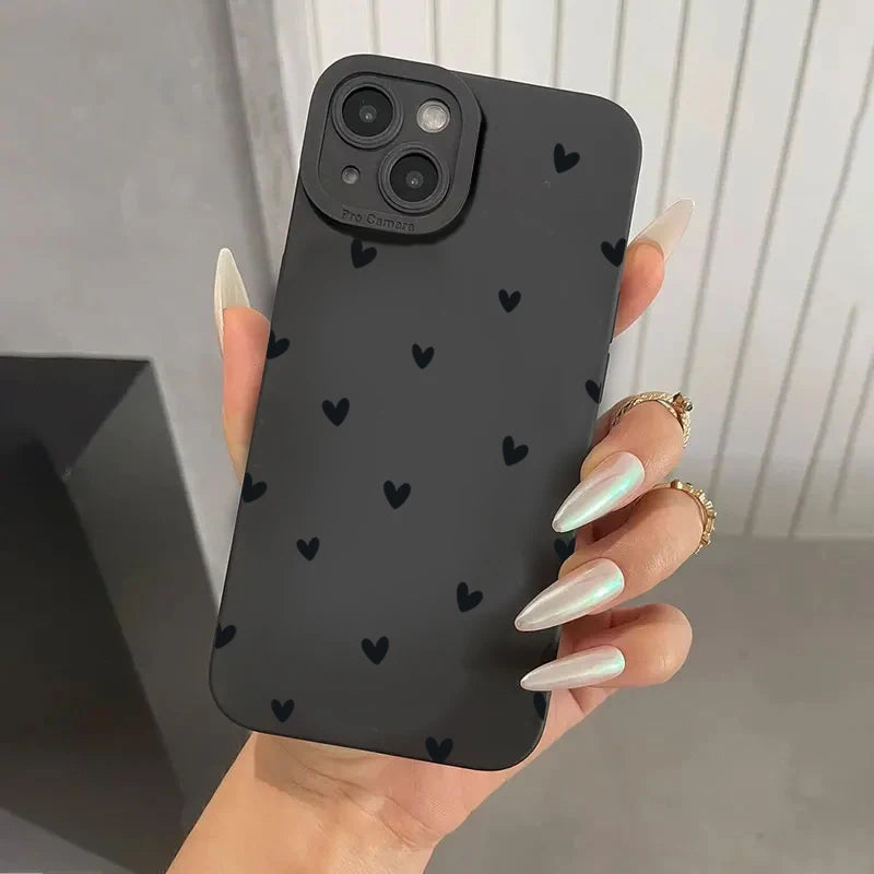 Love Heart Phone Case for iPhone – Shockproof Soft Cover