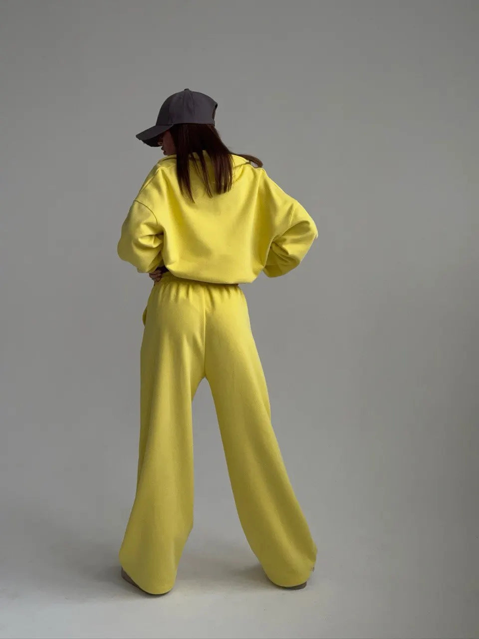 SITMCF Women’s Oversized Zip Sweatshirt & Joggers Set