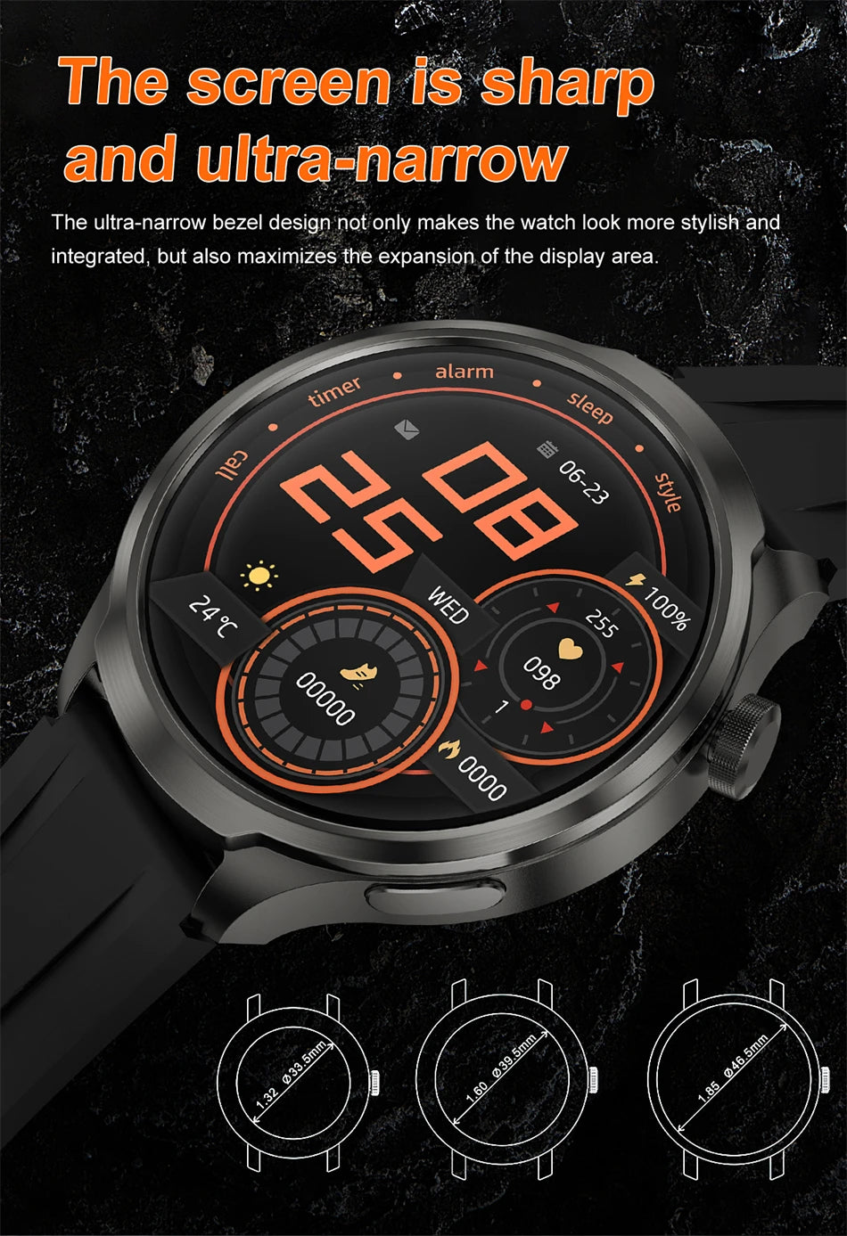 ALM TrekPro Smart Watch – 1.85” AMOLED Outdoor & Fitness Watch