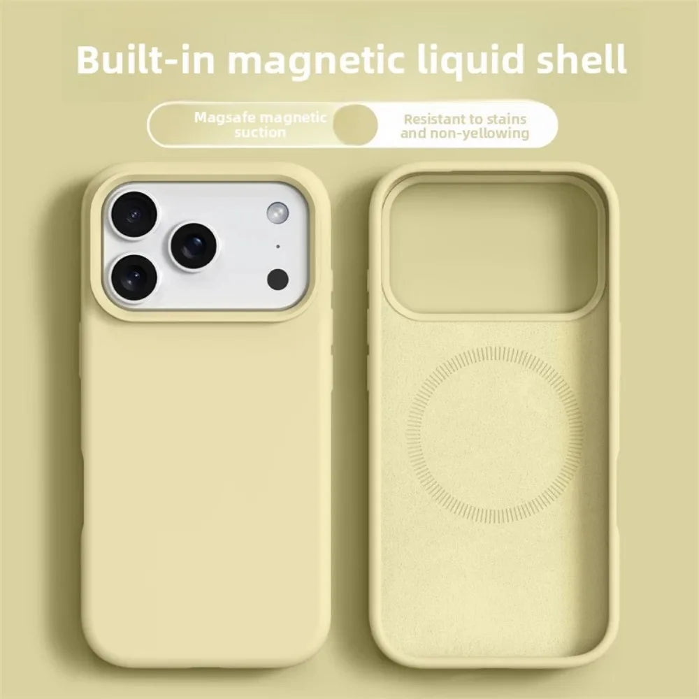 Magnetic Liquid Silicone Phone Case for iPhone 16 & 17 Series