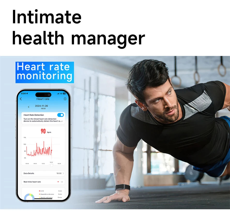 BOXUXING Screen-Free Fitness & Health Tracking Smart Wristband