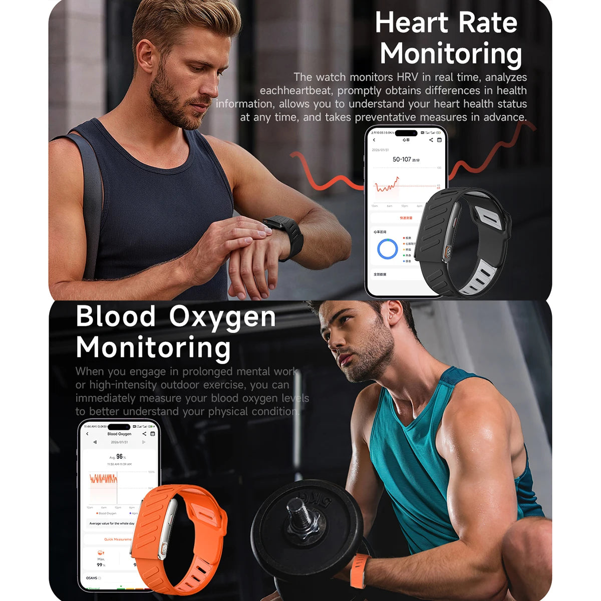 VWAR Loop Life Screenless Fitness & Health Tracker