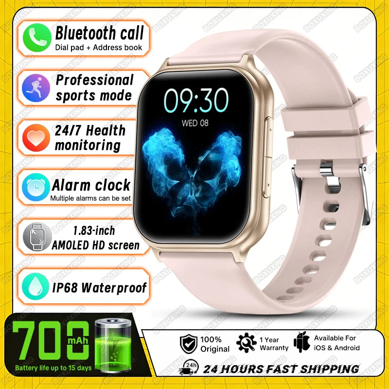 BOXUXING Women’s Bluetooth Calling Fitness Smartwatch