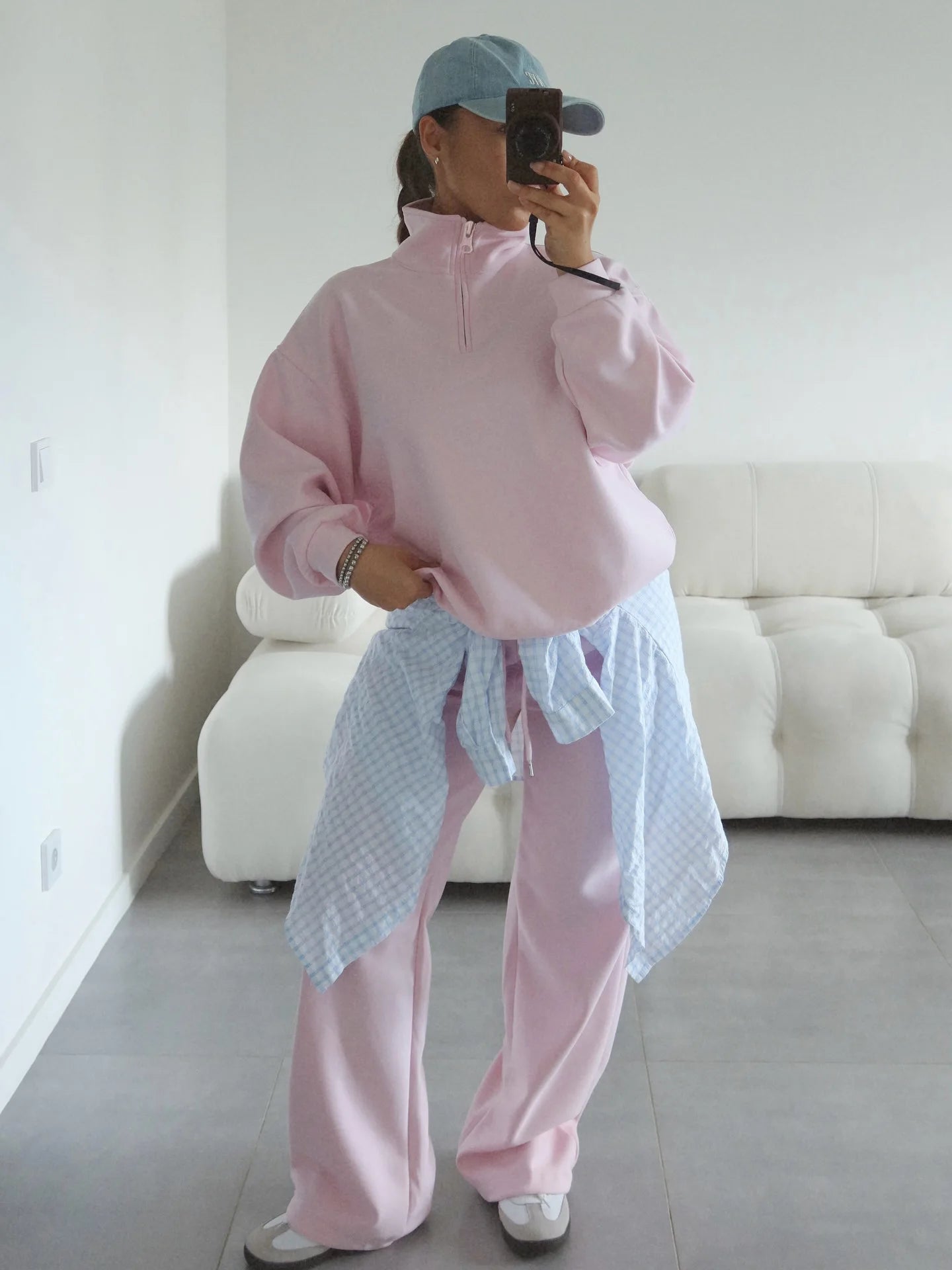 SITMCF Women’s Oversized Zip Sweatshirt & Joggers Set