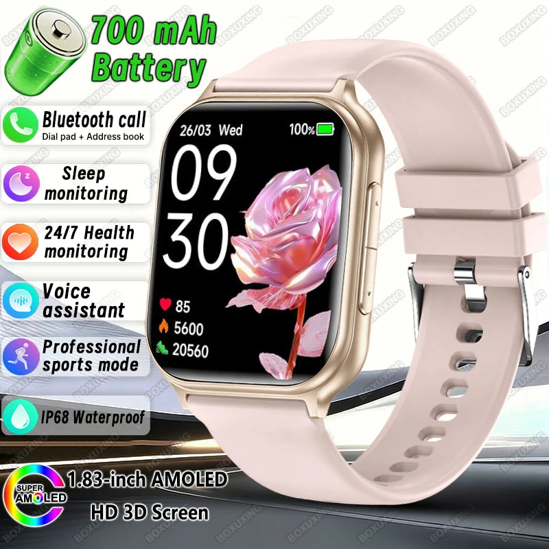 BOXUXING Women’s Bluetooth Calling Fitness Smartwatch
