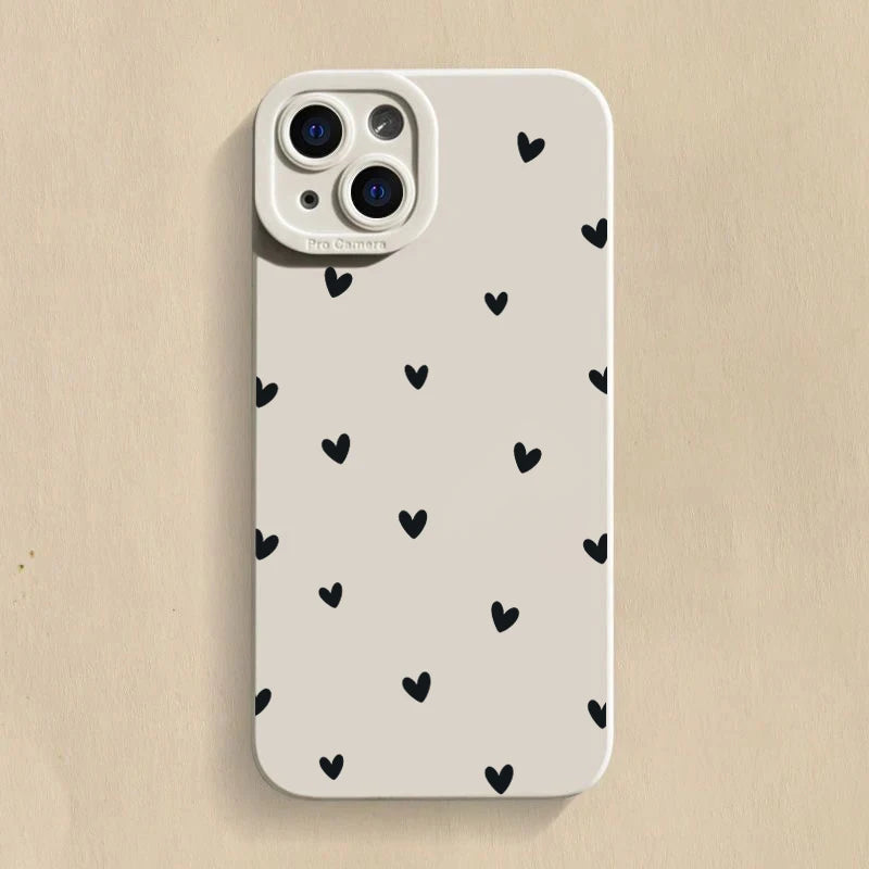 Love Heart Phone Case for iPhone – Shockproof Soft Cover