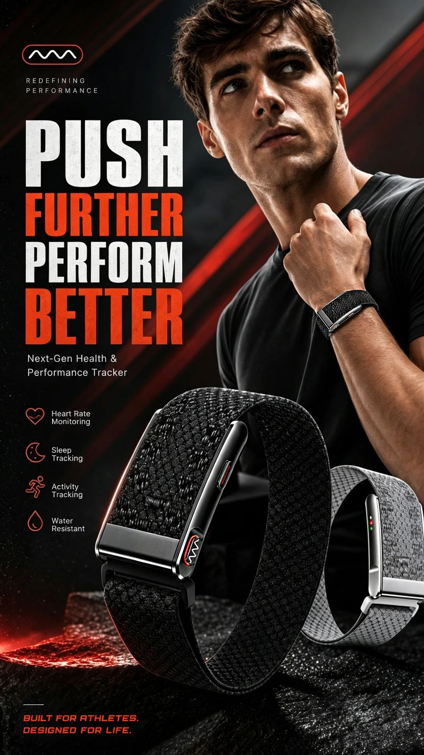 GUHUAVMI KR96 Pro Screenless Health & Fitness Tracker