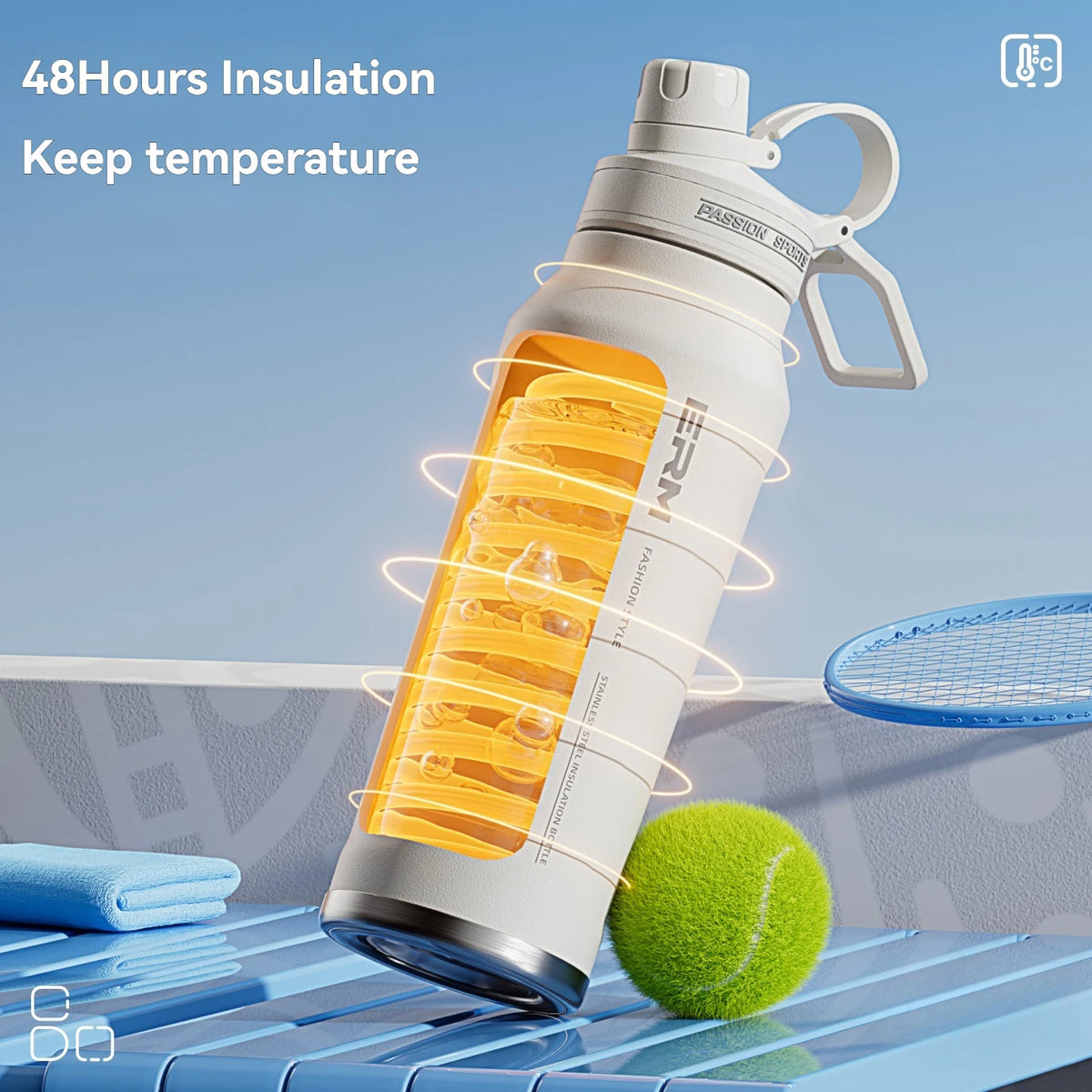 Stainless Steel Insulated Straw Water Bottle