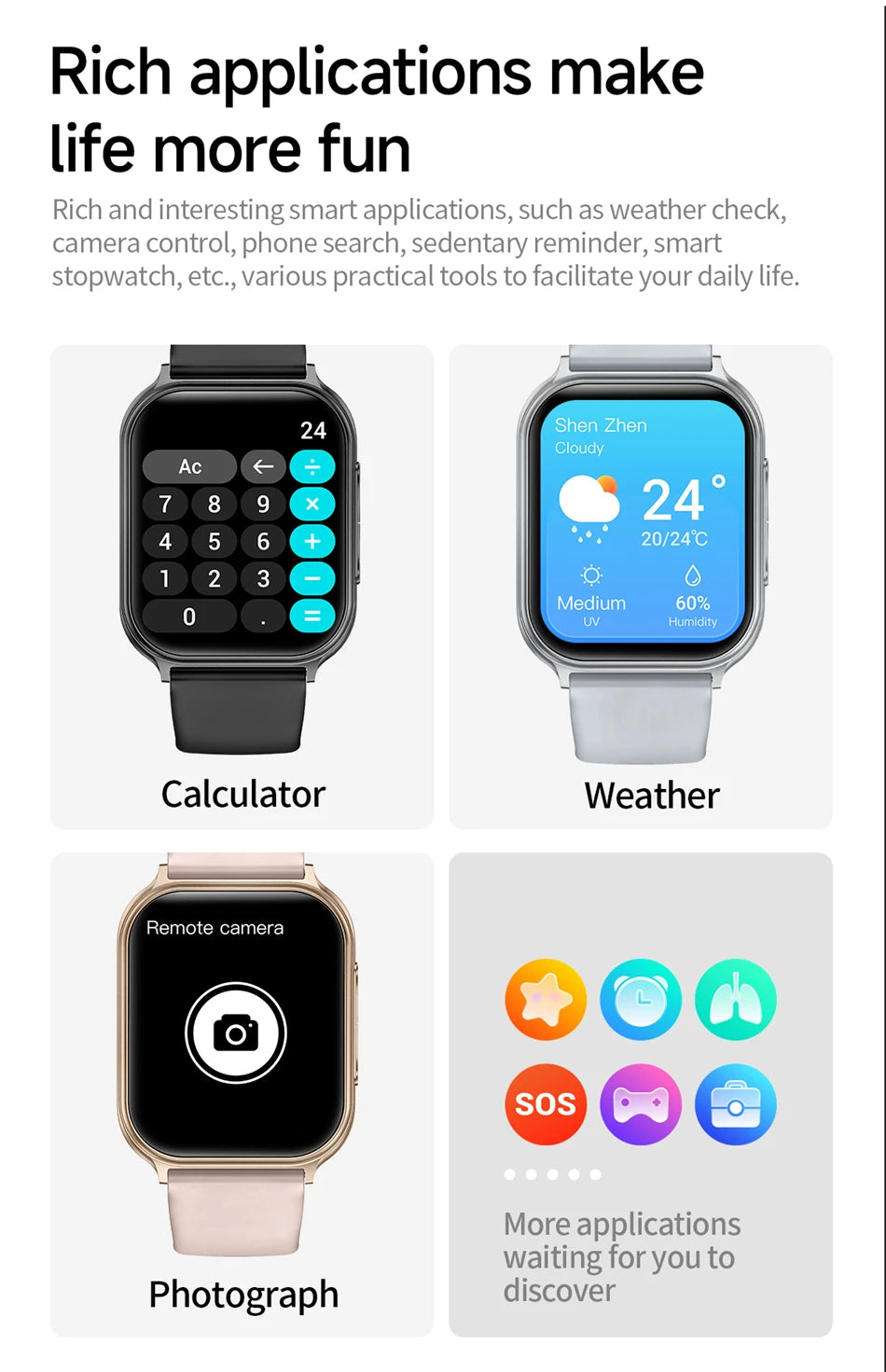 BOXUXING Women’s Bluetooth Calling Fitness Smartwatch