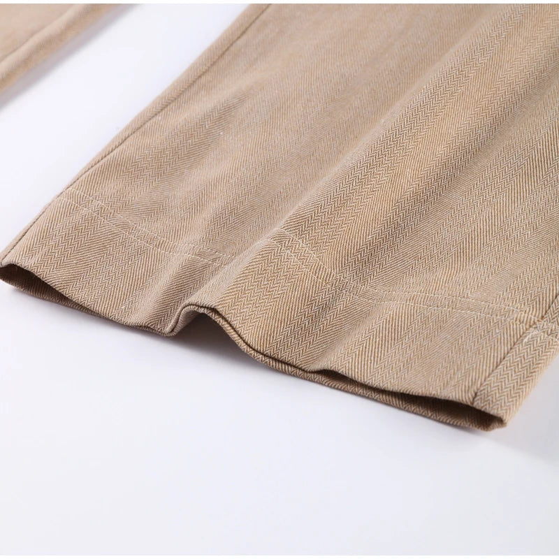 Women’s Cotton Linen Cropped Top & Trouser Set