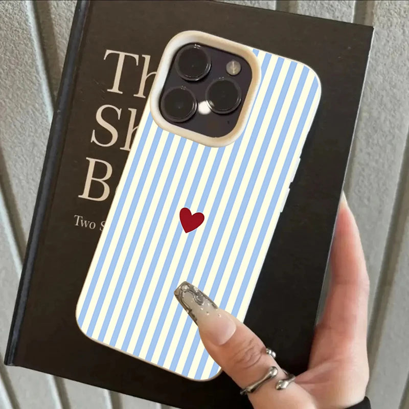 Cute Love Heart Phone Case for iPhone – Soft Protective Cover