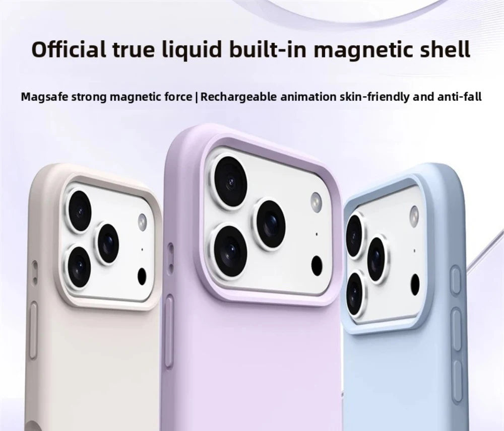 Magnetic Liquid Silicone Phone Case for iPhone 16 & 17 Series