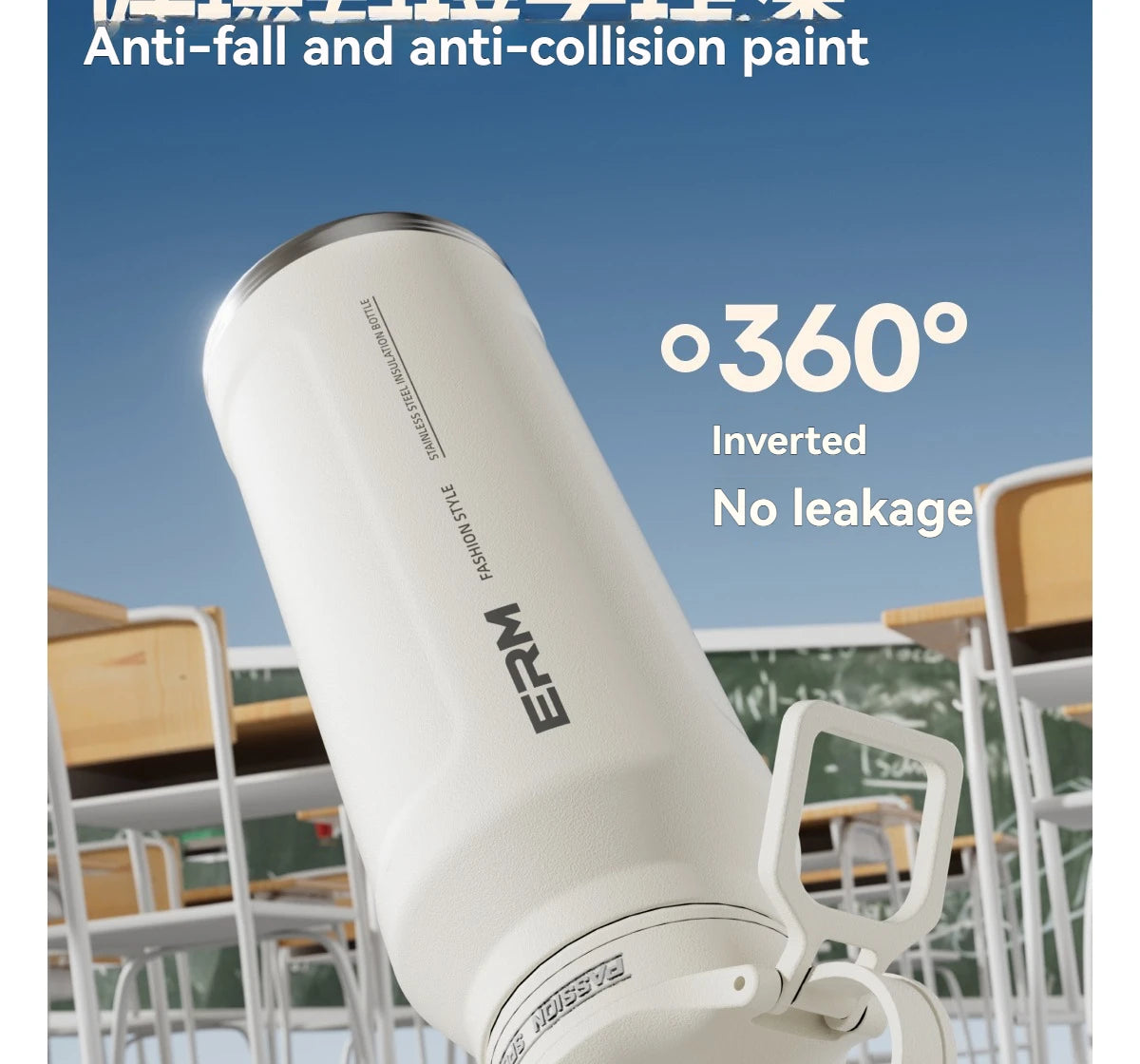 Stainless Steel Insulated Straw Water Bottle