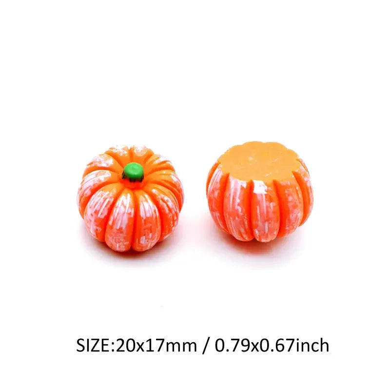 5/10Pcs Mini Resin Pumpkins Miniatures, Fall Halloween Figurines, Fairy Garden Supplies, Potted Plant Terrarium Accessories