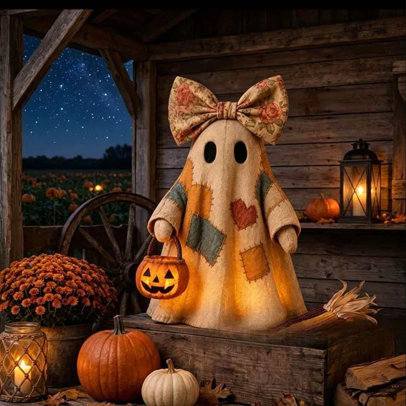 Halloween Patchwork Ghost Halloween Decor Patchwork Ghost Halloween Ornament Festival Gift Small Gifts