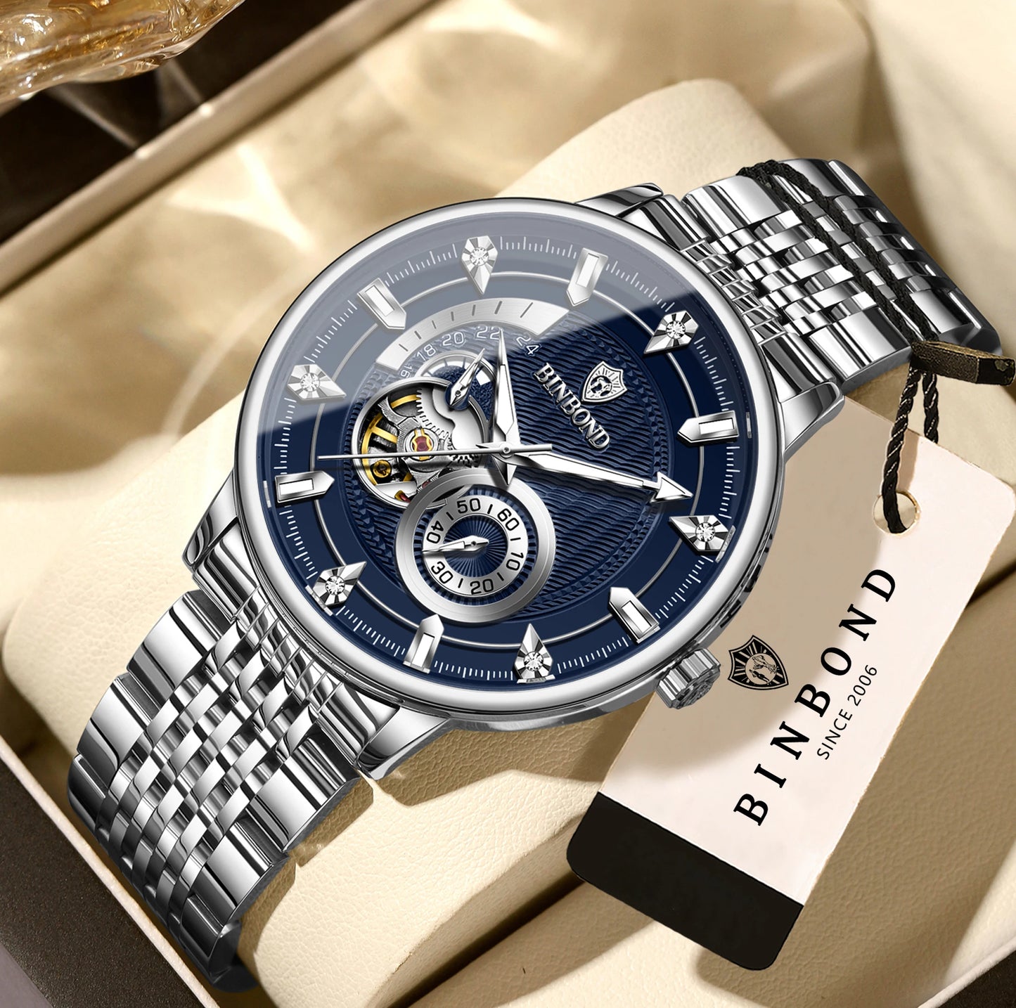 Men’s BINBOND Automatic Tourbillon Mechanical Watch