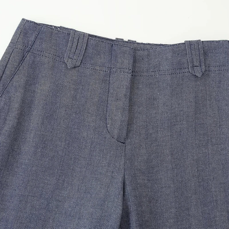 Women’s Cotton Linen Cropped Top & Trouser Set