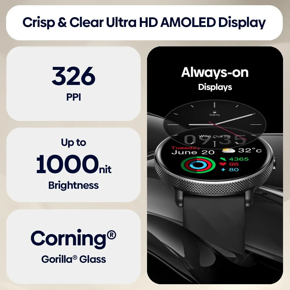 Zeblaze GTR 3 Pro AMOLED Bluetooth Calling Smartwatch