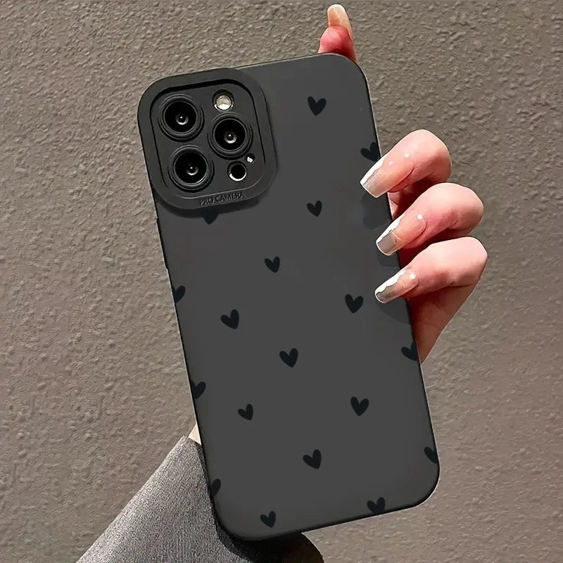 Love Heart Phone Case for iPhone – Shockproof Soft Cover