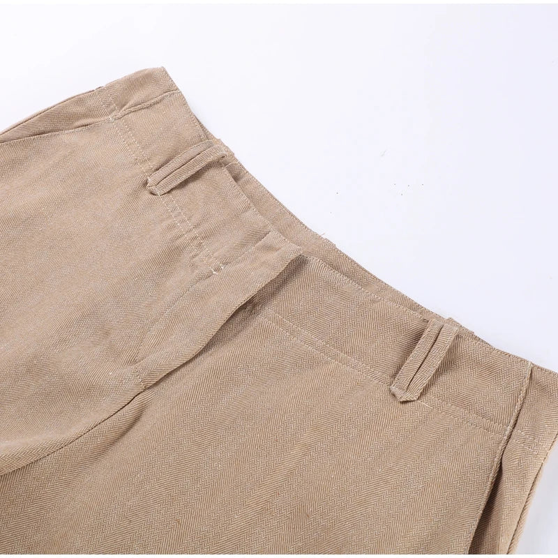 Women’s Cotton Linen Cropped Top & Trouser Set