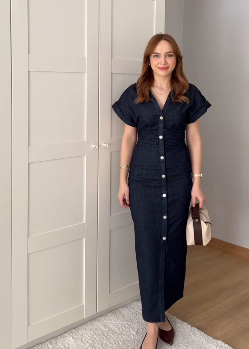ETJ 1975 Series Women’s Denim Midi Dress