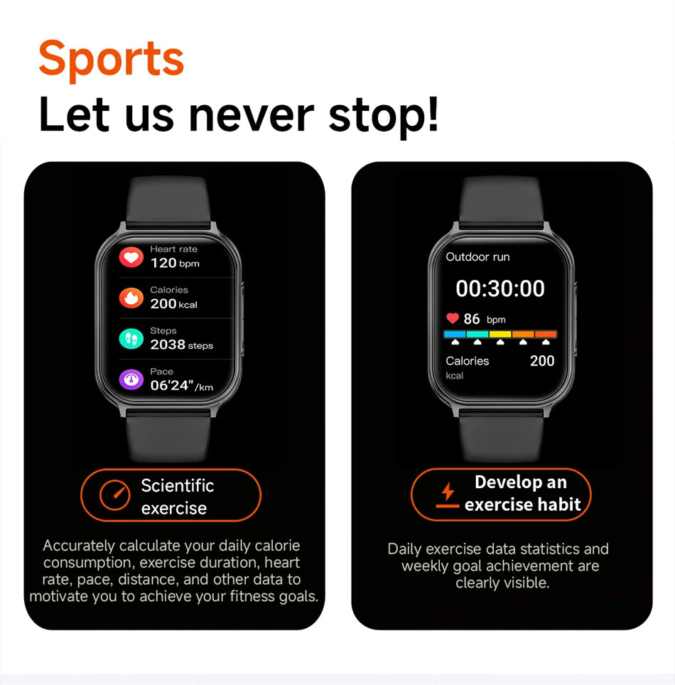 BOXUXING Women’s Bluetooth Calling Fitness Smartwatch
