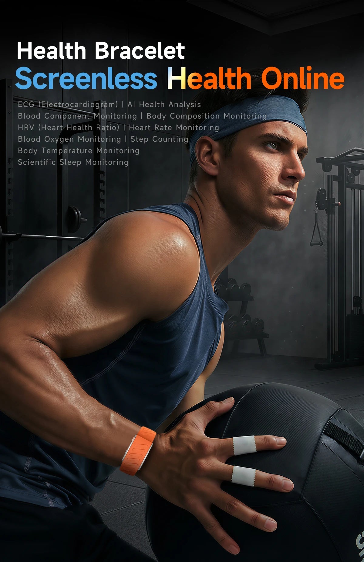GUHUAVMI KR96 Pro Screenless Health & Fitness Tracker