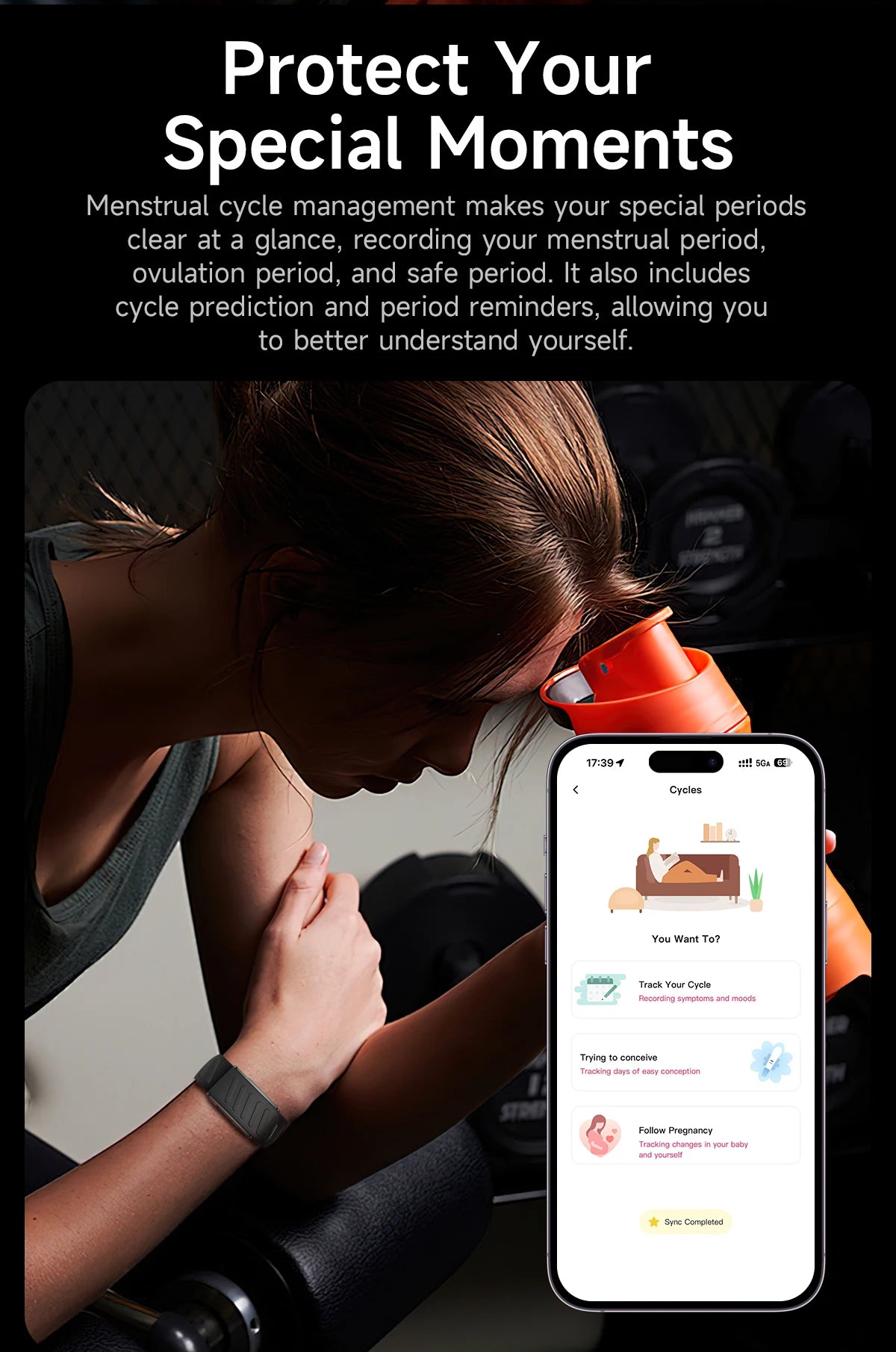 GUHUAVMI KR96 Pro Screenless Health & Fitness Tracker