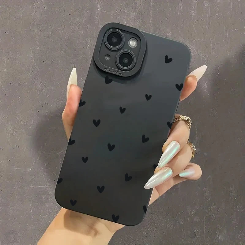 Love Heart Phone Case for iPhone – Shockproof Soft Cover