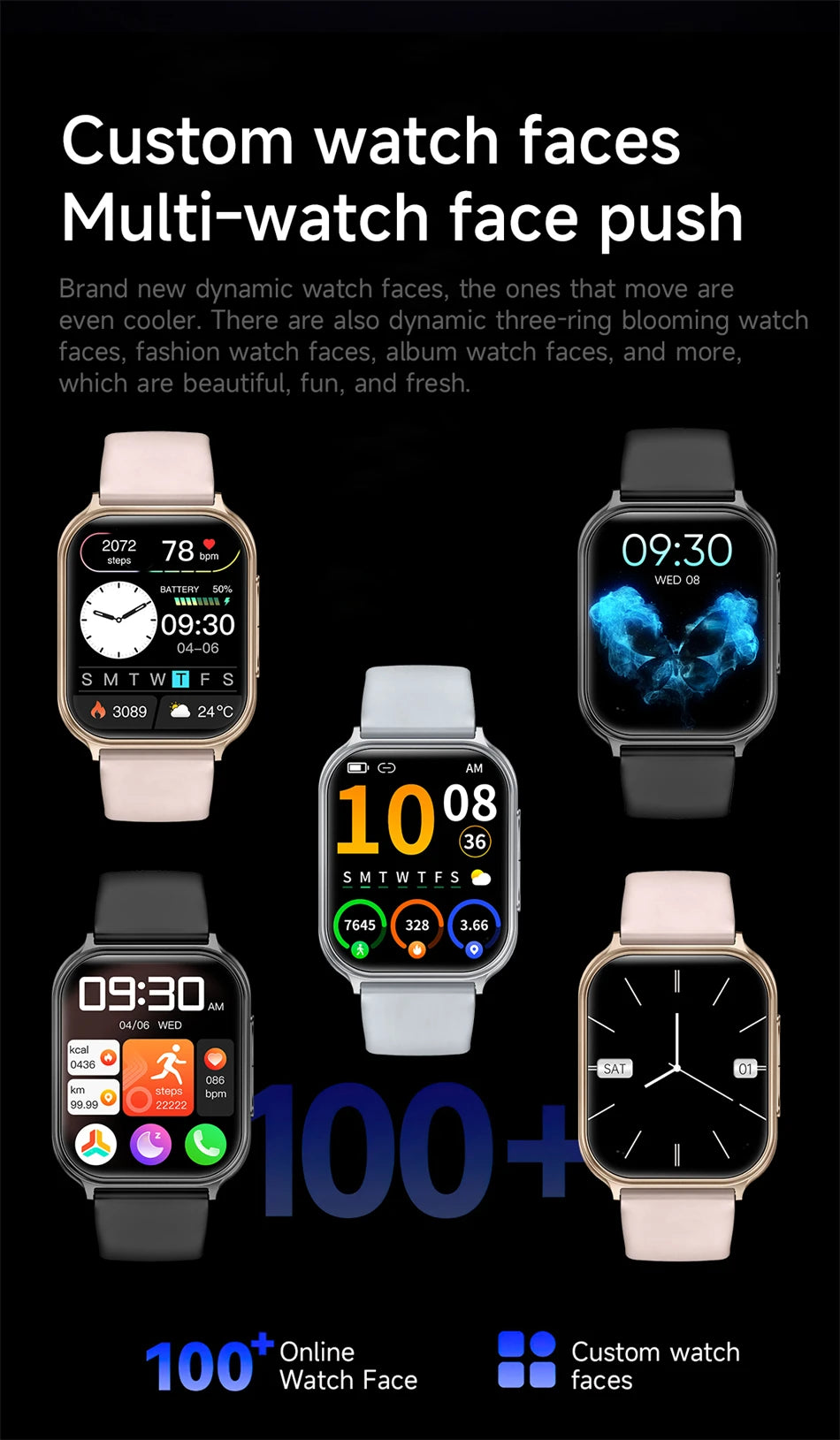 BOXUXING Women’s Bluetooth Calling Fitness Smartwatch