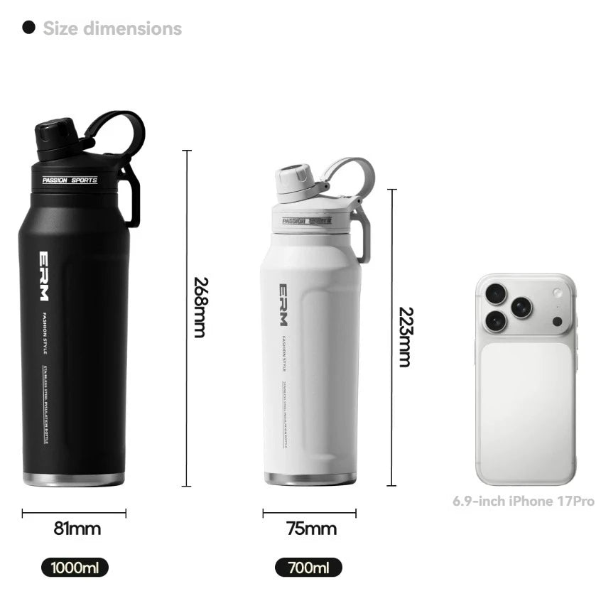 Stainless Steel Insulated Straw Water Bottle