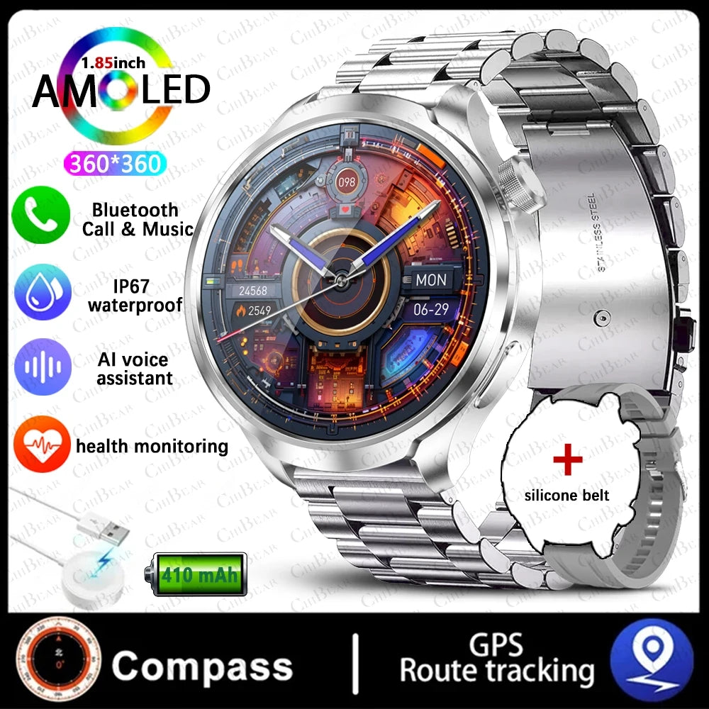 ALM TrekPro Smart Watch – 1.85” AMOLED Outdoor & Fitness Watch