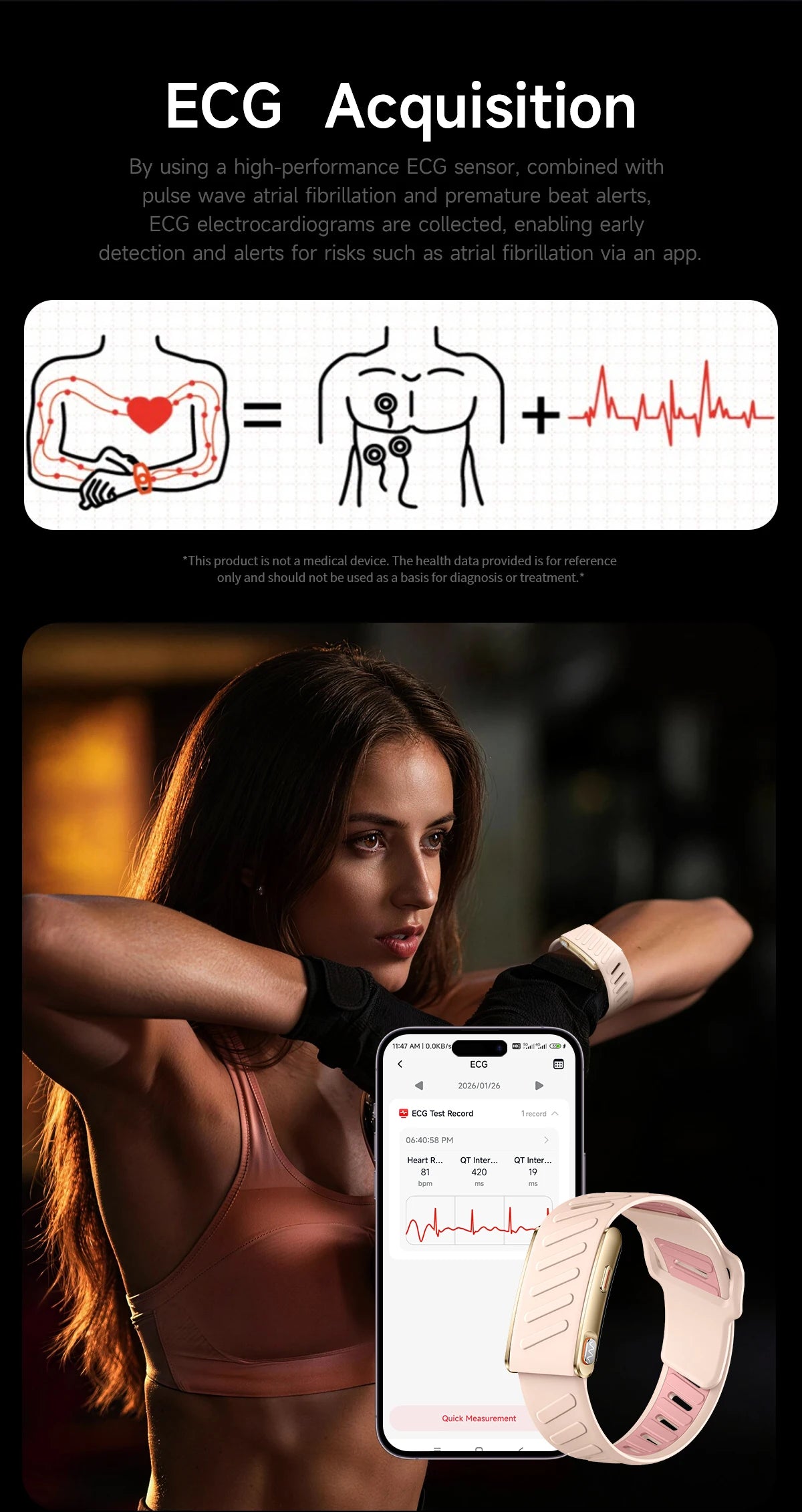 VWAR Loop Life Screenless Fitness & Health Tracker